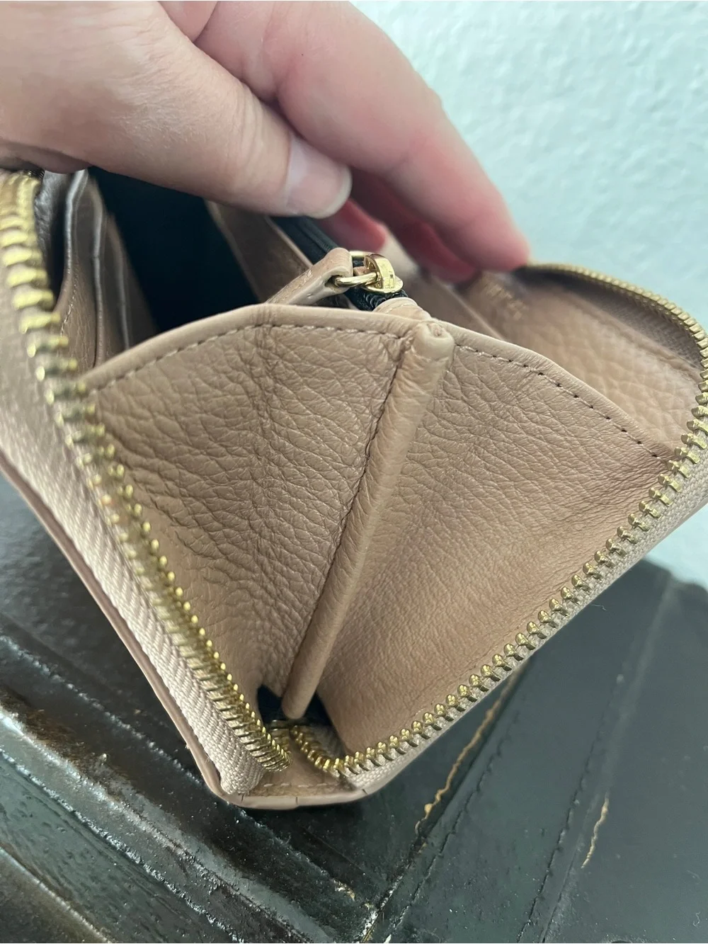 Love Moschino Nude Pink Logo Medallion Wallet